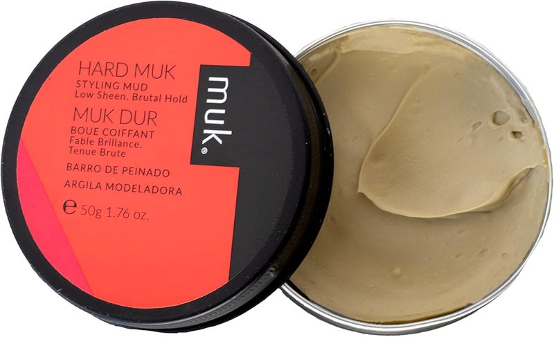 MUK. MUK Haircare Hard Muk Brutal Hold Styling Mud - 1.7oz Hair Product for Men with Low Sheen Finish - Image 2