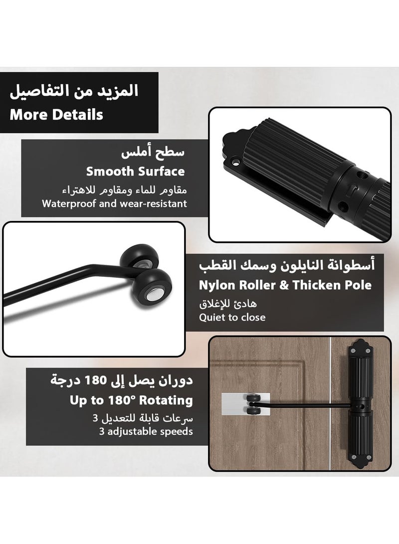 INSIJAM Automatic Door Closer Commercial Safety Spring Door Closer - Heavy Duty Adjustable Gate Closer Fire Rated Automatic Stopper to Convert Hinged Doors to Quiet Self-Closing - Image 5