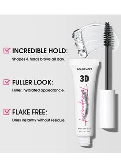 3D Eyebrow Glue - Clear Brow Fix Gel, Transfer Proof Eyebrow Mascara Long Lasting Waterproof and Sweat Proof Eyebrow Repair Liquid Brows Styling - pzsku/Z79CD3AF6266378A8082FZ/45/_/1723798306/760cc401-6572-4686-97a8-84e3883cd064