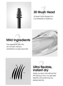 LANGMANNI 3D Eyebrow Glue - Clear Brow Fix Gel, Transfer Proof Eyebrow Mascara Long Lasting Waterproof and Sweat Proof Eyebrow Repair Liquid Brows Styling  - Image 3