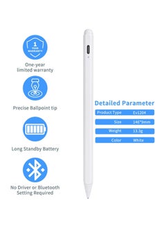 FARROBIZZ Stylus Pens for Samsung Galaxy Tab A9+/A8/A7 Pencil, Capacitive High Sensitivity Digital Pencil with 1.5mm Ultra Fine Tip Stylus Pencil for Samsung Galaxy Tab A9+/A8/A7 Pen, White  - Image 4