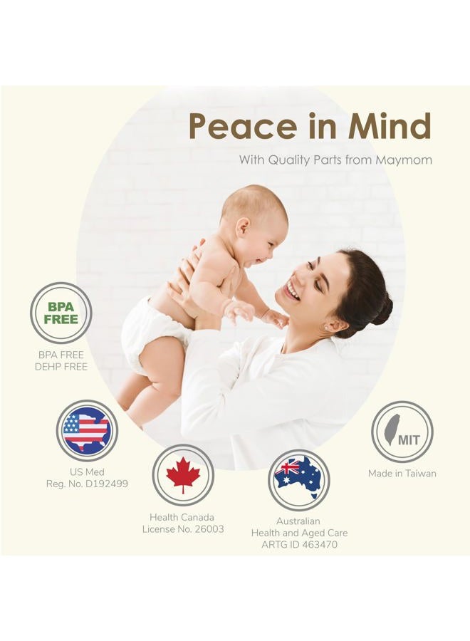 Maymom Pump Parts Compatible with Spectra S1 S2 9 Plus Breastpump Replace Backflow Protector Membrane Duckbill Valve Tube Not Original Spectra Replacement Pump Parts - Image 2