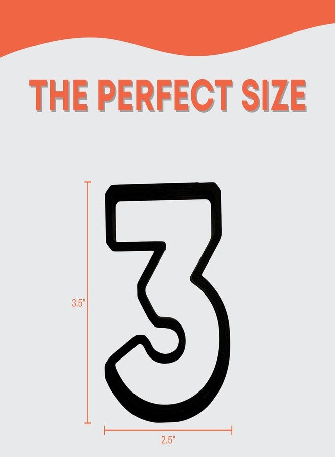 Bundle of Fun 3 Block Numbers Cookie Cutter with Easy to Push Design (3.5 inch) - Image 2