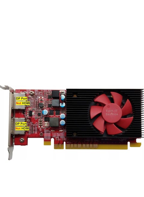 خدمة Epic IT Service AMD Radeon R7 430 2GB GDDR5، PCI-E 3.0 x 8، Dual DP (يدعم 4K)، يناسب كمبيوتر بحجم SFF، بطاقة أداء خفيفة، متوافقة مع HP 5JW82AA، L39871-001