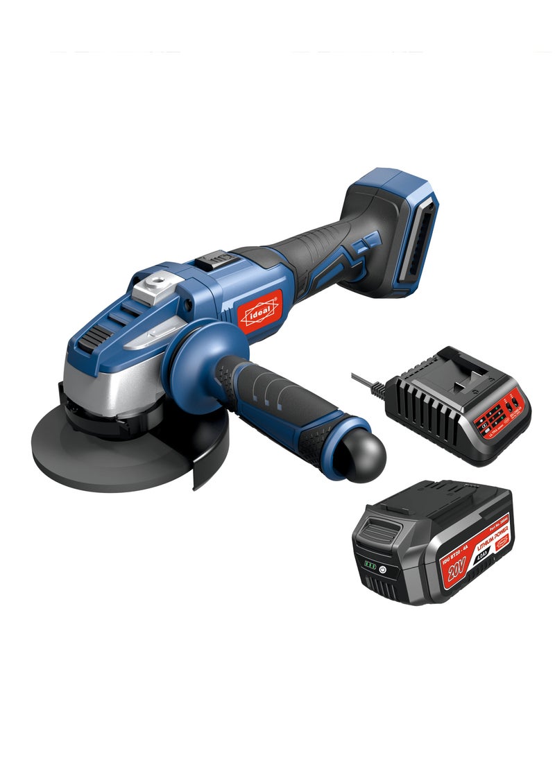 Ideal Power Tools - IDU AG-B125 BRUSHLESS CORDLESS ANGLE GRINDER MACHINE KIT - Image 1