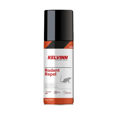 Kelvinn Rodent Repellent Spray 200ml, Natural Peppermint & Clove Rat Repellent for Car Engine Home Indoor Outdoor Use, Non Toxic Humane Mice Rats Squirrels Deterrent, Long Lasting Protection - Image 1
