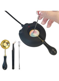 Black Electric Wax Seal Warmer Wax Seal Kit With Spoon Tweezers And Stir Stick Great Tool For Melting Wax Seal Sticks Sealing Wax Beads 01Black - pzsku/Z79CD7B4BA807518CA014Z/45/_/1740916857/e03fca8a-7ac1-4de5-9d50-f90991aa6bb1