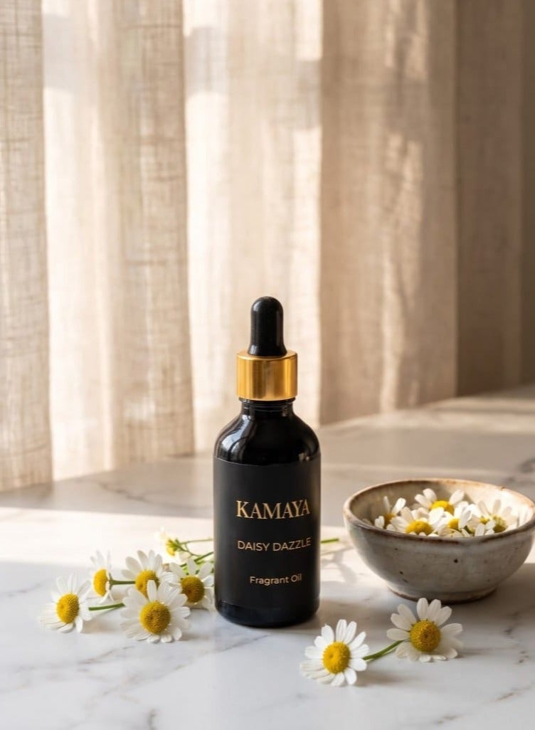 KAMAYA Blossom Caboodle Collection Daisy Dazzle  50 ml essential oil with dropper| Floral daisy fragrance in bright color gift box| Perfect for oil diffusers - Image 1