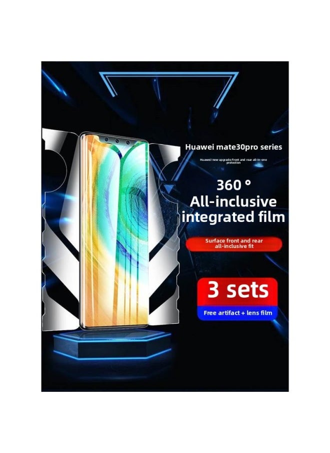 Generic - For Huawei Mate30pro Tempered Hydrogel Film Huame30 All-in-One Film M30epro Full Screen Coverage-Color:Pay Attention To The Store Collection, Purchase And Order-back Film Lens Film Paste Bad Package Compensation-Dimensions:For Huawei Mate30 - Image 1