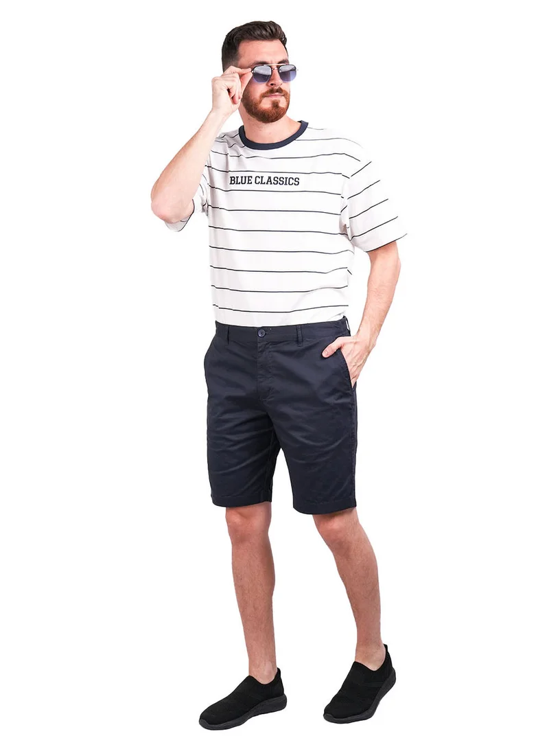 GIORDANO Men's Slim Fit Twill Bermuda Shorts