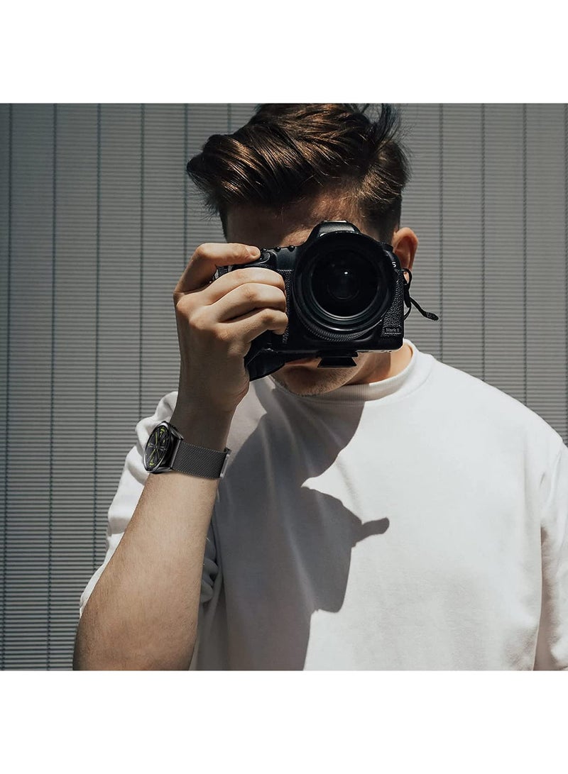 Zikra Metal Strap For Huawei Watch GT3 46mm, 22mm Metal Replacement Strap, Dual Magnetic Adjustable Strap for Huawei Watch GT3 46mm/GT2 46mm/GT Classic/Galaxy Watch 46mm/Galaxy Watch 3 45mm - Image 3