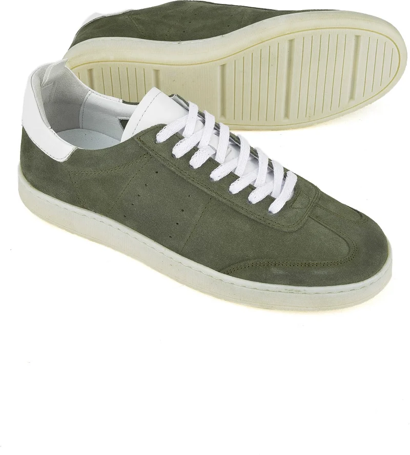 زيا , Men's Genuine Leather Sneaker 1411026Z2122 Green