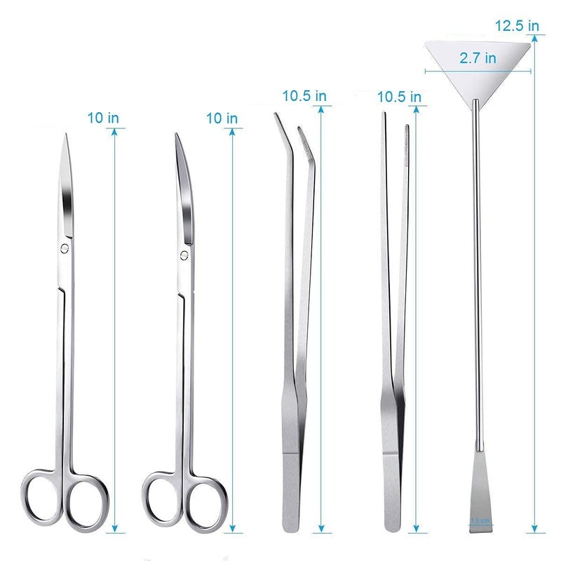 FDSHIP Aquarium Aquascaping Tools for Fish Tank Aquarium Live Plant (5 Pcs) - Image 2