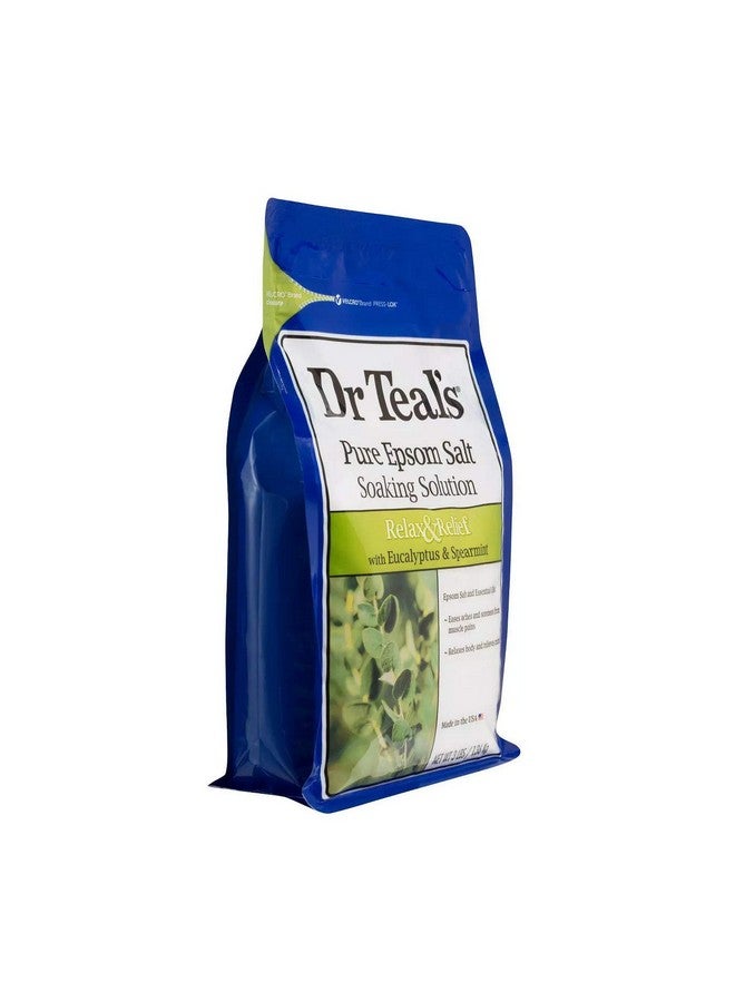 Dr Teal's Pure Epsom Salt Bath Variety Gift Set (2 Pack 3Lb Ea.)Relax & Relief Eucalyptus & Spearmint Glow & Radiance Vitamin C & Citrusessential Oils Soothe The Mind Alleviated Daily Stress  - Image 2