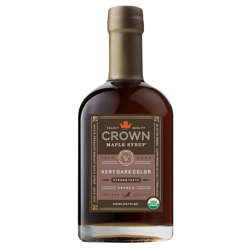 Crown Maple Very Dark Color Strong Taste Certified Organic Maple Syrup 127 Fl Oz Pancakes Basting Glazes Sauces Mustards