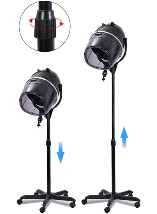 Professional hair dryer with adjustable hood, timer, and swivel wheels for beauty and salon equipment. - Image 3