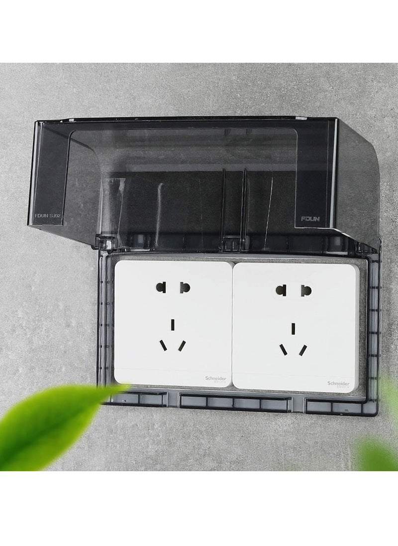 Gonice Flip Weatherproof Cover Outlet Cover, Outlet Outdoor Receptacle Protector, Baby Safety Outlet Cover Box, More Interior Space for Extra Large Electrical Plugs  - Image 3