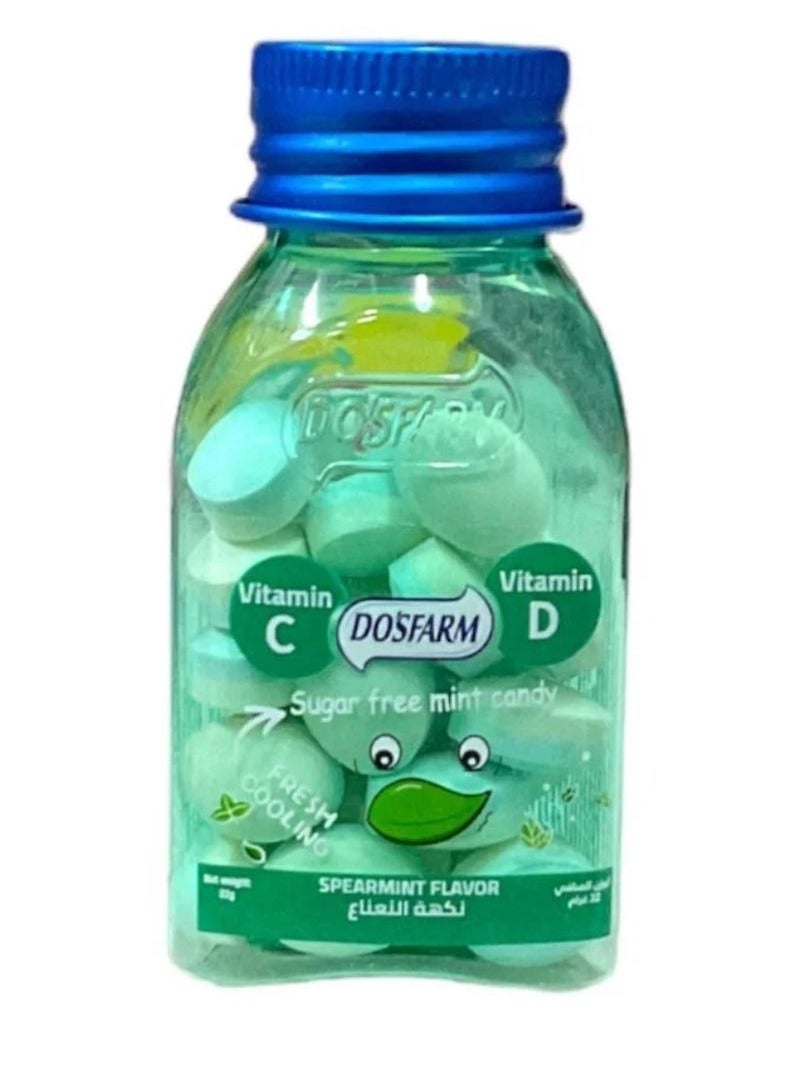 Dosfarm Dosfarm Vitamin C & D Sugar Free Mint Candy With Spearmint Flavor 22 g 