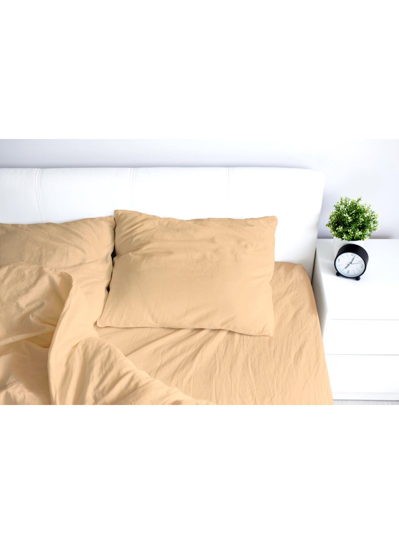 Ocra Hotel Collection Bedsheet Set, Polycotton, Begie - Image 1
