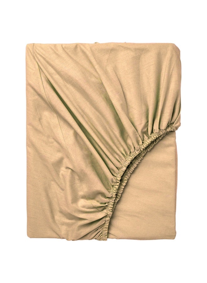 Ocra Hotel Collection Bedsheet Set, Polycotton, Begie - Image 3
