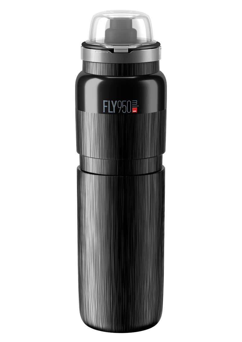 Elite Elite Fly MTB 950ml Bottle (Black  Tex) - Ultra-Lightweight  Dust-Proof Hydration Bottle for Mountain and Gravel Riding