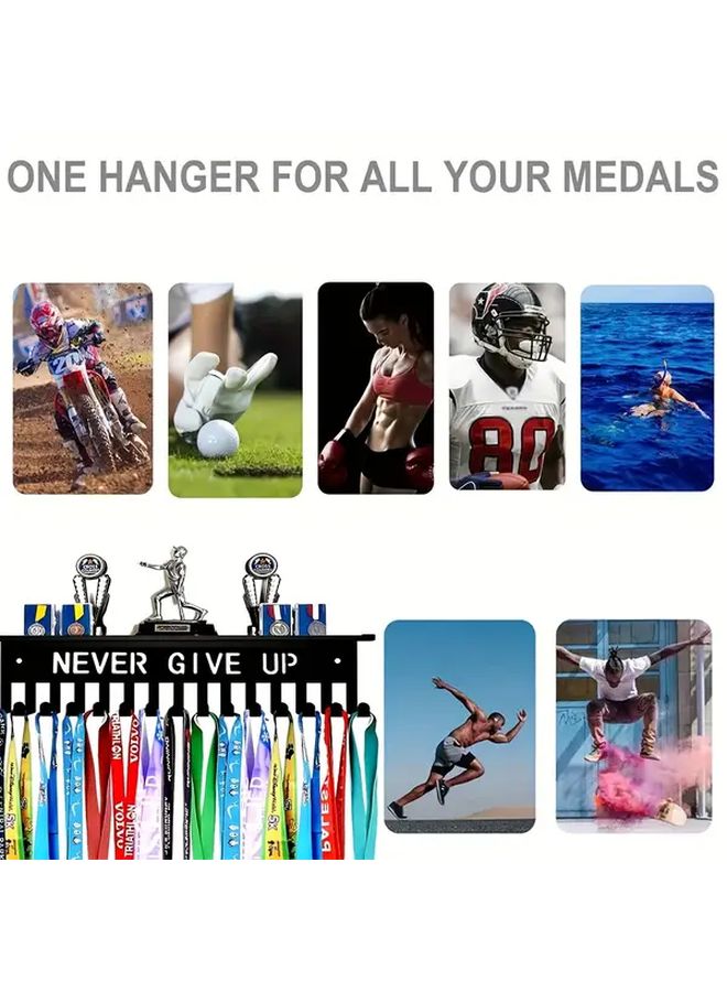 حامل ميداليات معدني للحائط DGG24، شماعة ميداليات مقاومة للصدأ منظّم - Image 5