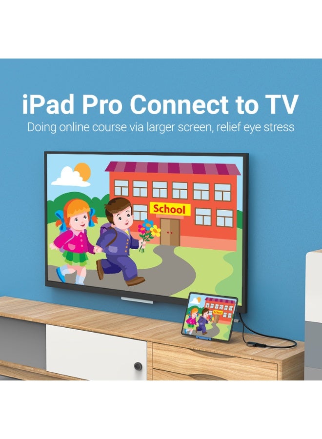 VENTION USB-C to VGA Converter 0.15M Gray Aluminum Alloy Type Model # TDFHB - Image 5