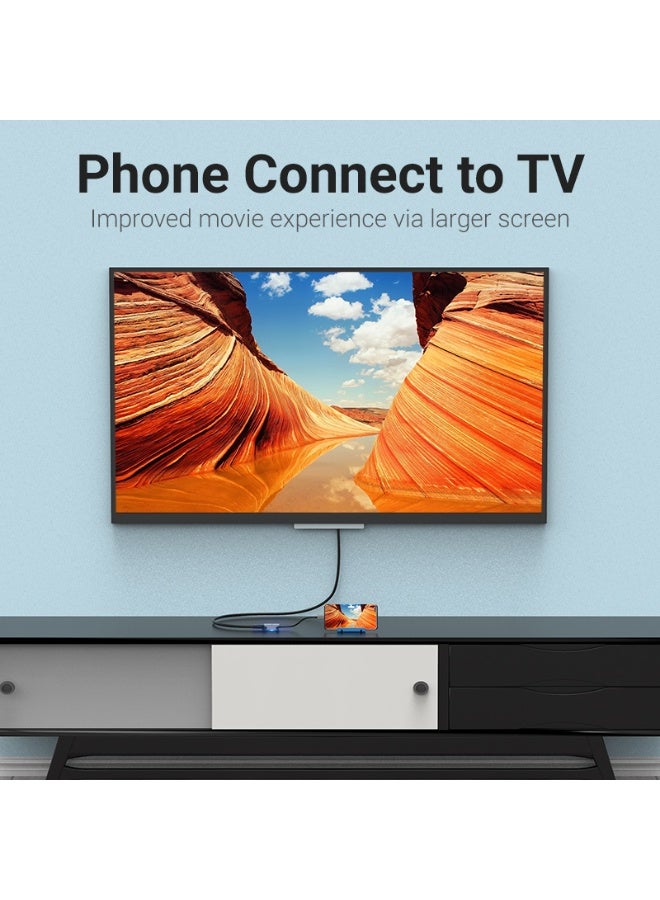 VENTION USB-C to VGA Converter 0.15M Gray Aluminum Alloy Type Model # TDFHB - Image 3