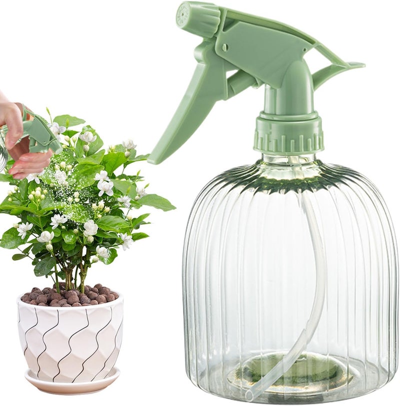 Azonee 600ML Flower Watering Spray Bottle, Ergonomic Bottle with Adjustable Nozzle for Hairdressing, Gardening, Pet Grooming & Home Cleaning (Green) - Image 1