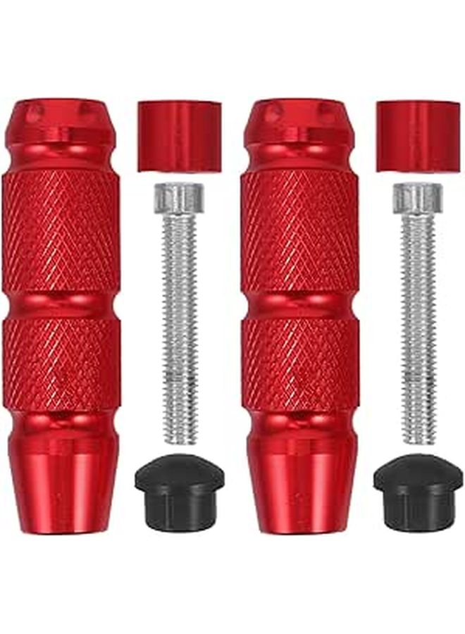 Motorcycle Rear Foot Pegs Footrest Set Red Aluminum Non Slip Pedal Replacement Suitable For Touring Street Riding - Image 1
