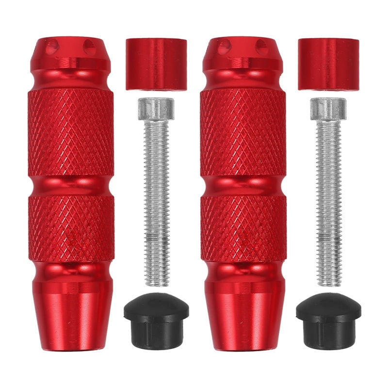 Motorcycle Rear Foot Pegs Footrest Set Red Aluminum Non Slip Pedal Replacement Suitable For Touring Street Riding - Image 2