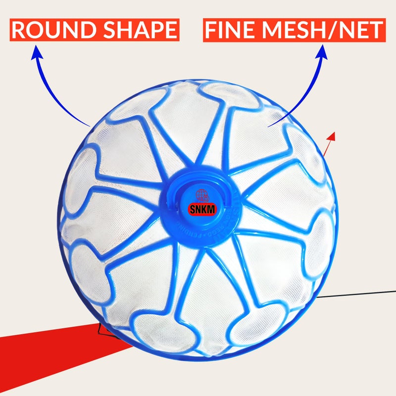 SNKM SNKM Plastic Food Cover Net Dome with Hanging Hook Big Size Round Net Kitchen Table | Flies Mosquitoes Insect Proof Dining Tables Covers (Large Size, 32 cm/12.5 Inch Multicolour, Combo Pack of 2)  - Image 3