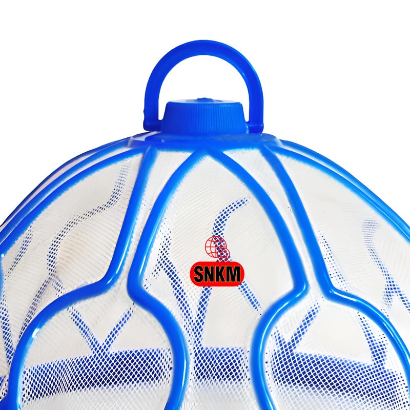 SNKM SNKM Plastic Food Cover Net Dome with Hanging Hook Big Size Round Net Kitchen Table | Flies Mosquitoes Insect Proof Dining Tables Covers (Large Size, 32 cm/12.5 Inch Multicolour, Combo Pack of 2)  - Image 5