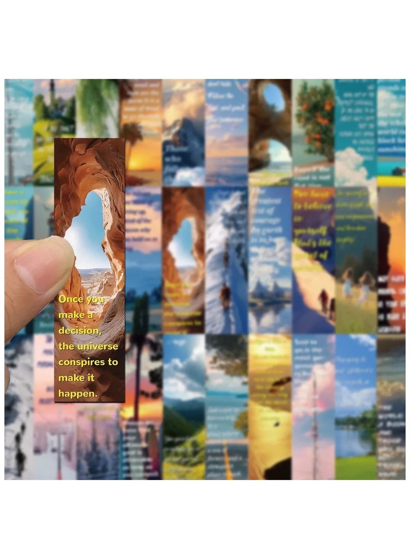 30 قطعة من العلامات المرجعية التحفيزية، علامات كتب ملهمة للنساء والرجال، علامات مرجعية ورقية مشجعة للأطفال والطلاب والمراهقين والبالغين ومحبي القراءة - Image 3