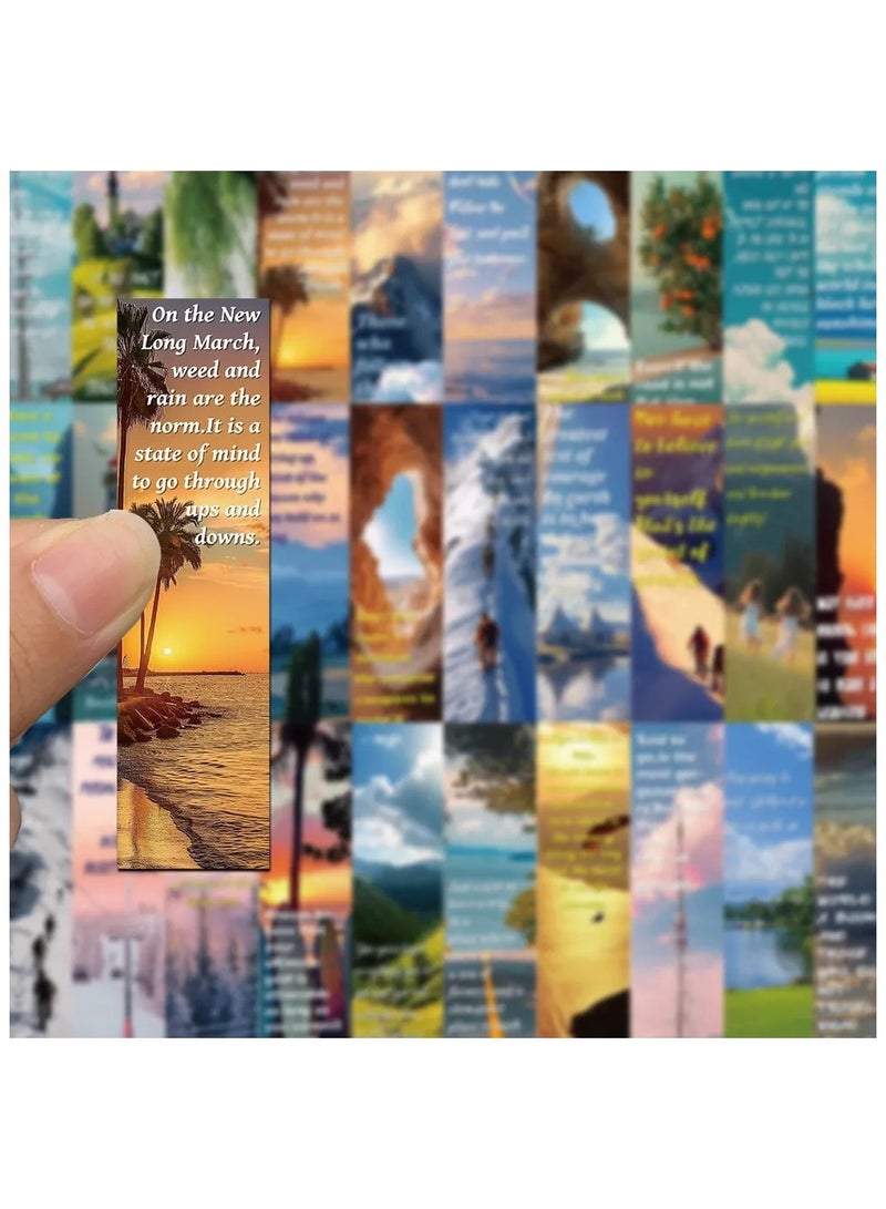 30 قطعة من العلامات المرجعية التحفيزية، علامات كتب ملهمة للنساء والرجال، علامات مرجعية ورقية مشجعة للأطفال والطلاب والمراهقين والبالغين ومحبي القراءة - Image 4