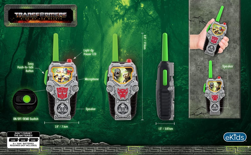 eKids Transformers Toy Walkie Talkies for Kids, Light-Up Indoor and Outdoor Toys for Kids and Fans of Transformers Toys - Image 5