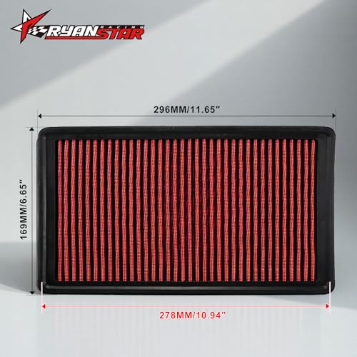 RYANSTAR RACING High-Flow Engine Air Filter 33-2395 Compatible with Ford Lincoln Mazda Washable and Reusable Improves Power and Throttle Response Designed for Lifelong Use - Image 2