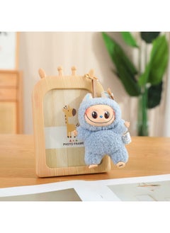 Generic Cartoon Labubu Labubu Vinyl Face Plush Toy Ornaments Keychain Macaron Series Pendant Wholesale-Color:First Generation Blue-Height:Includes Gift Box  - Image 1