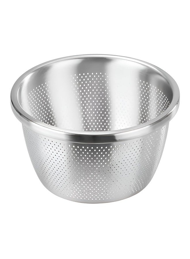 PIPULSE Stainless Steel Round Drain Basket for Sink | Vegetable and Fruit Washing Colander | Kitchen Rinse and Strain Basin | Multi-Purpose Cleaning and Draining Bowl - Image 1