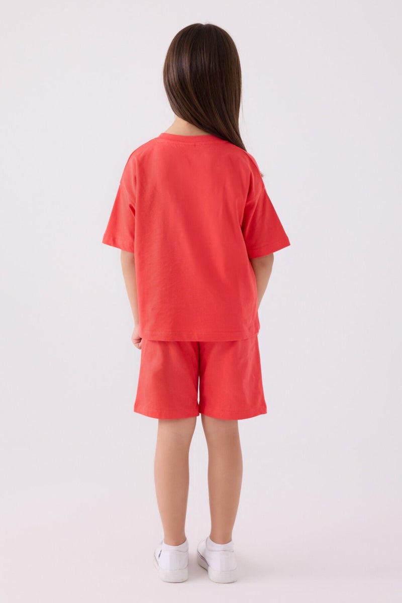 U.S. Polo Assn. Girls' Pomegranate Bermuda Set  - Image 4