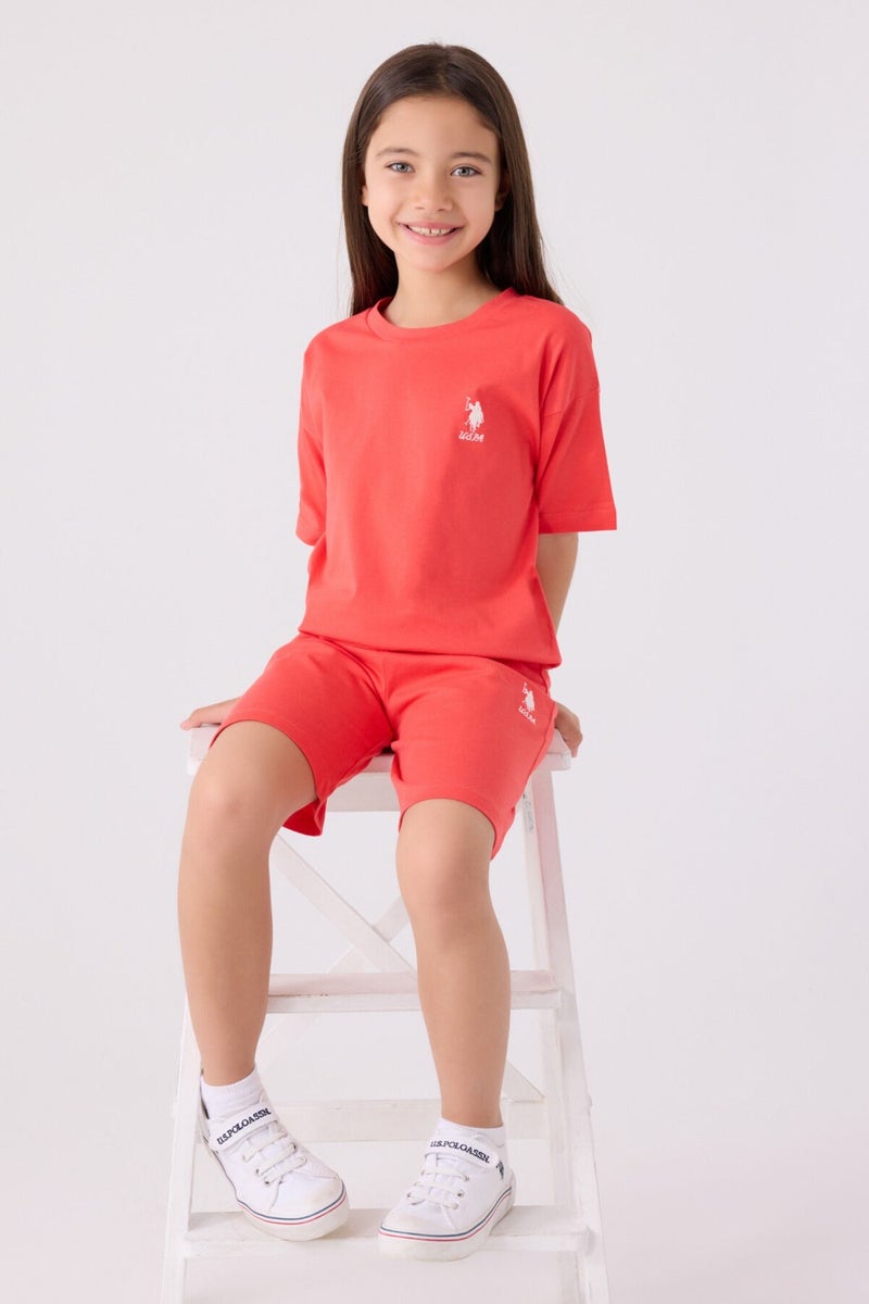 U.S. Polo Assn. Girls' Pomegranate Bermuda Set  - Image 2