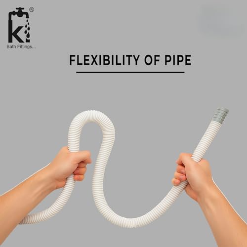 KI BATH FITTINGS KI 2 Meter Washing Machine Inlet Pipe | White PVC Water Inflow Hose for Semi Automatic Machines | Leak-Proof Extension Pipe (Pack of 1) - Image 4