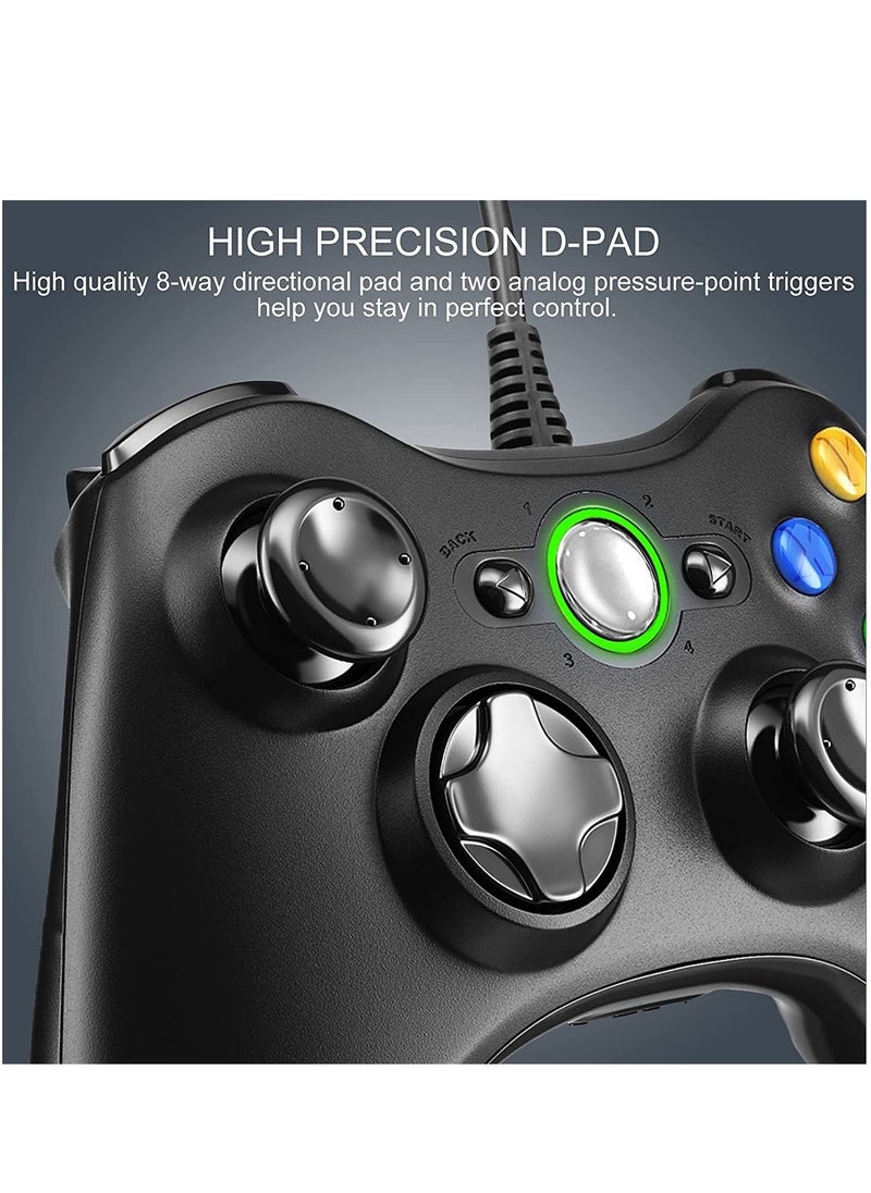 2.4GHZ Wired Controller for Xbox 360/ Xbox 360 Slim/ Windows PC