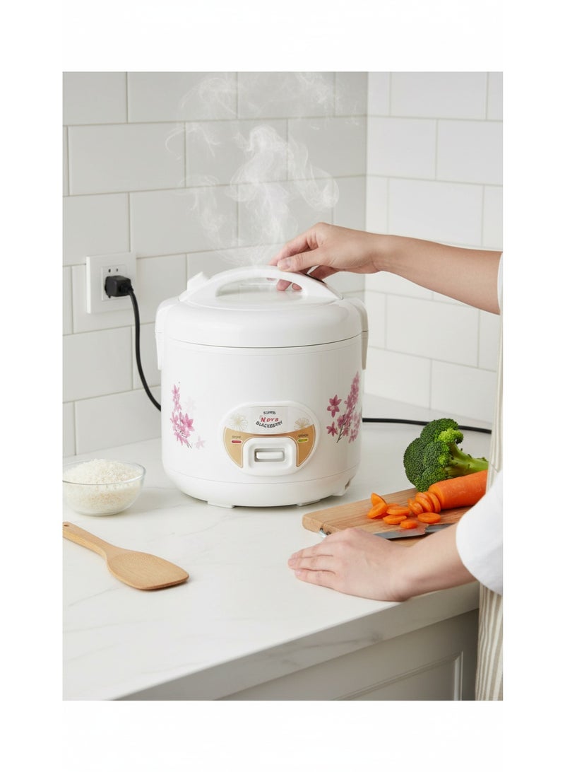 نوفا طباخ أرز كهربائي نوفا سعة 1.8 لتر - سعة كبيرة، وعاء غير لاصق، تشغيل بلمسة واحدة، وظيفة الحفاظ على الدفء، تصميم وردي أنيق - Image 2