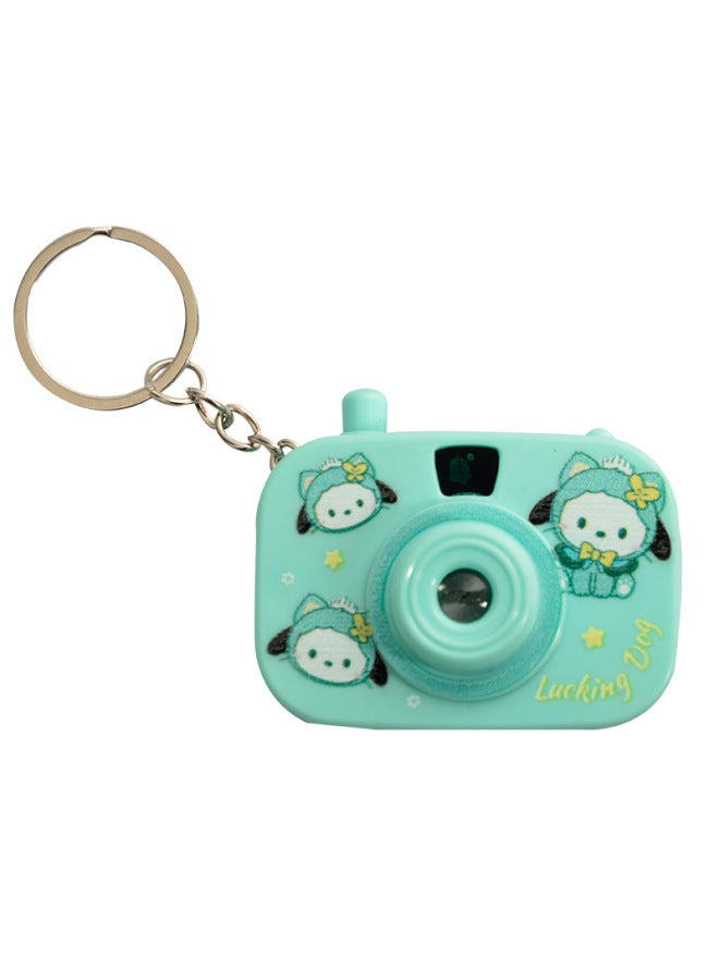Cartoon Mini Small Camera Slide Electronic Luminous Projector Keychain School Bag Pendant Children's Toy Gift 