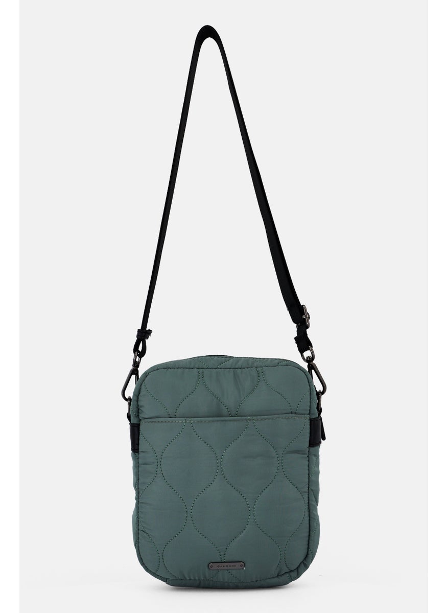 Danskin - Women Blake Quilted Crossbody Bag 23 H x 20 L x 6 W cm, Green - Image 1