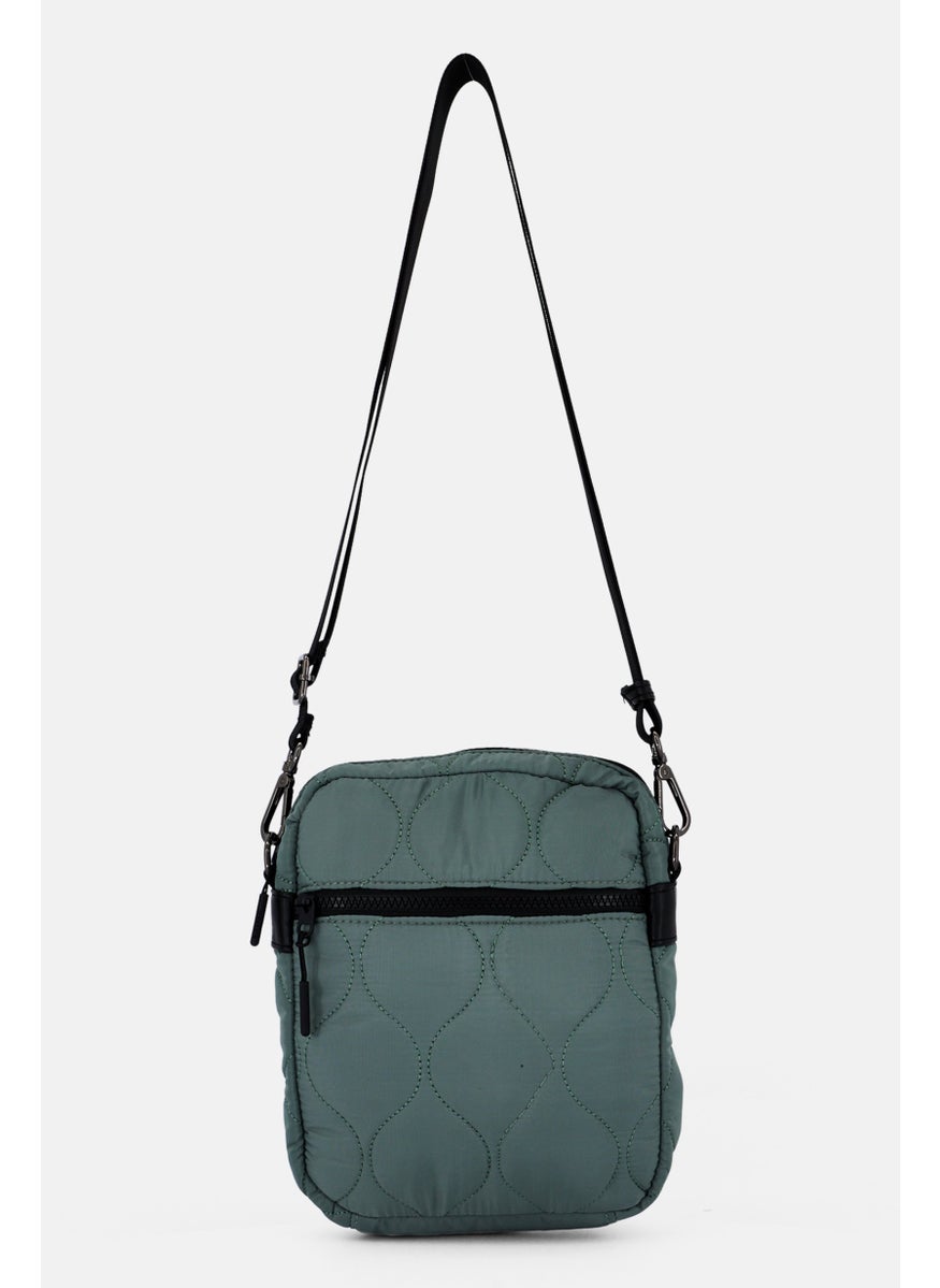 Danskin - Women Blake Quilted Crossbody Bag 23 H x 20 L x 6 W cm, Green - Image 1