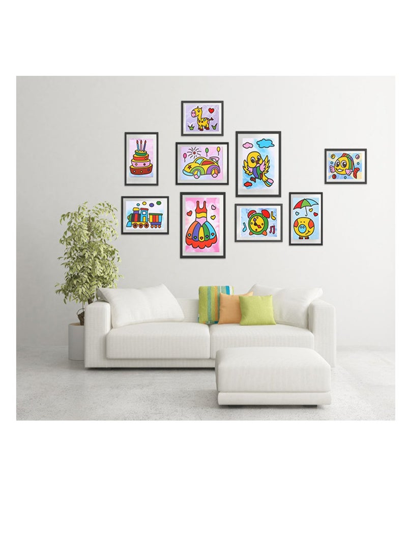 A set of colored sand consisting of 12 pieces, in addition to 12 drawing cards - Image 2