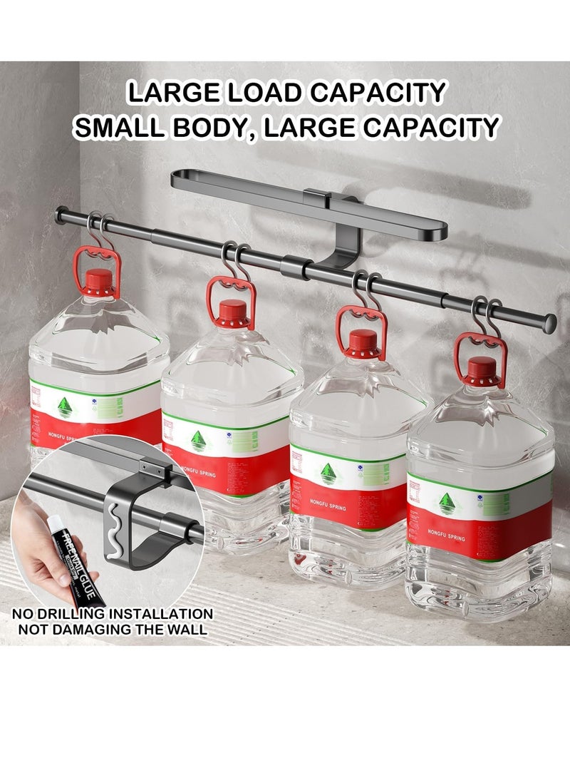 Excefore Hanger Organizer Stacker for Space Saving,Aluminum Clothes Hanger Storage Rack for Closet Laundry Room Washing Machine,No Punching/Perforation  - Image 4