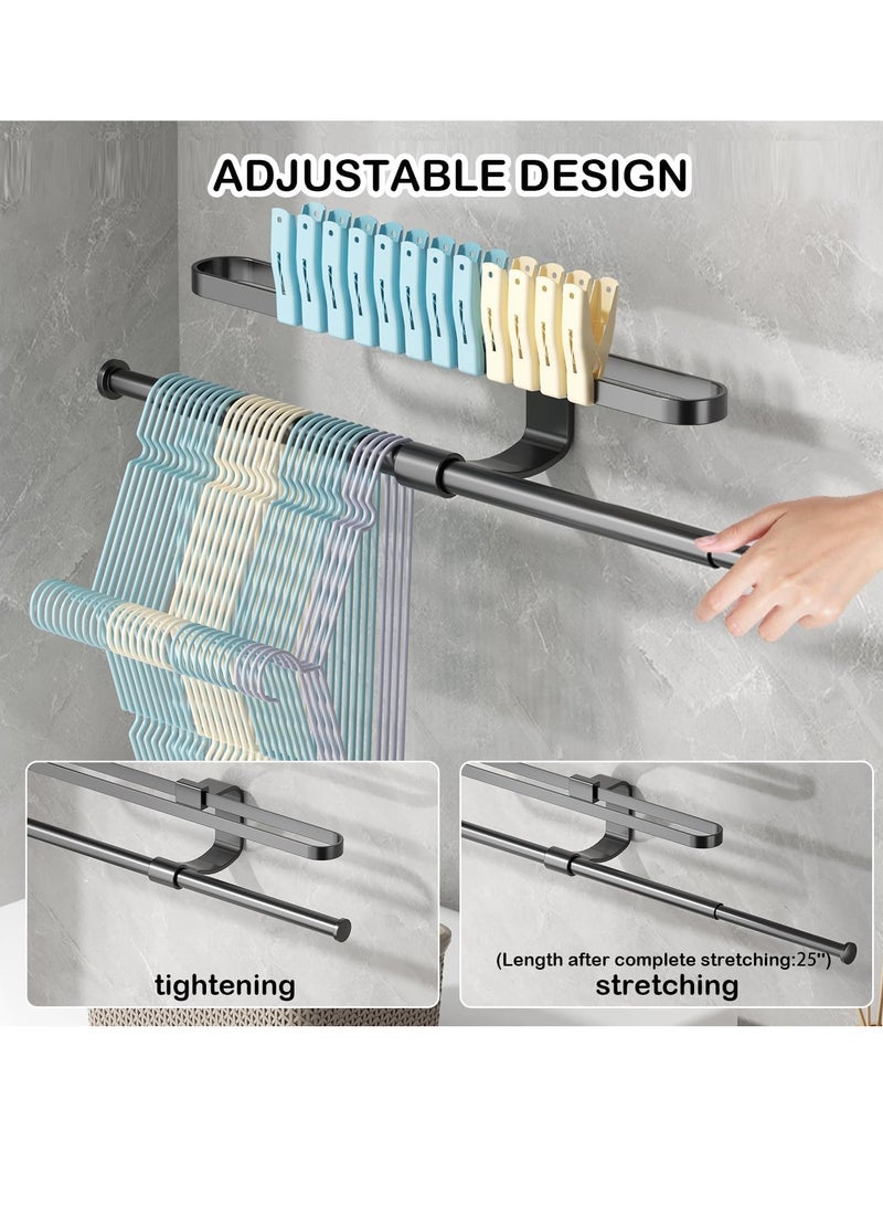 Excefore Hanger Organizer Stacker for Space Saving,Aluminum Clothes Hanger Storage Rack for Closet Laundry Room Washing Machine,No Punching/Perforation  - Image 3